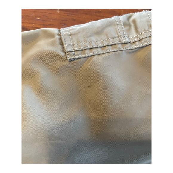 Baby Gap 12-18 Months Snowsuit Hooded One Piece Olive Green Orange Pockets Flaws - Picture 16 of 16